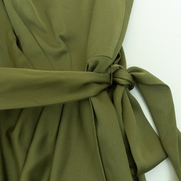 Ted Baker Gabie One Shoulder Drape Midi Dress Green Size 2 - Picture 8 of 16